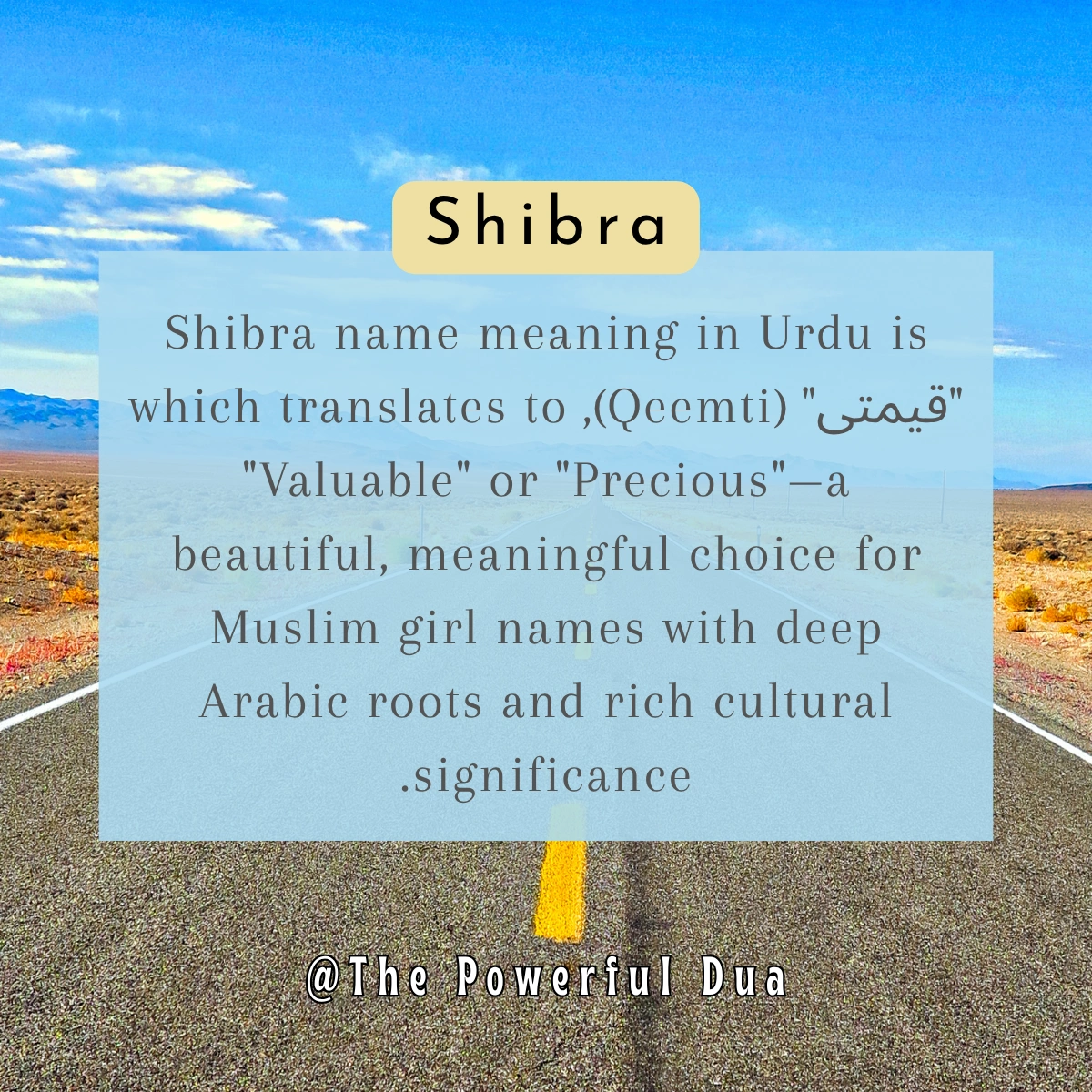 muslim shibra name meaning in urdu