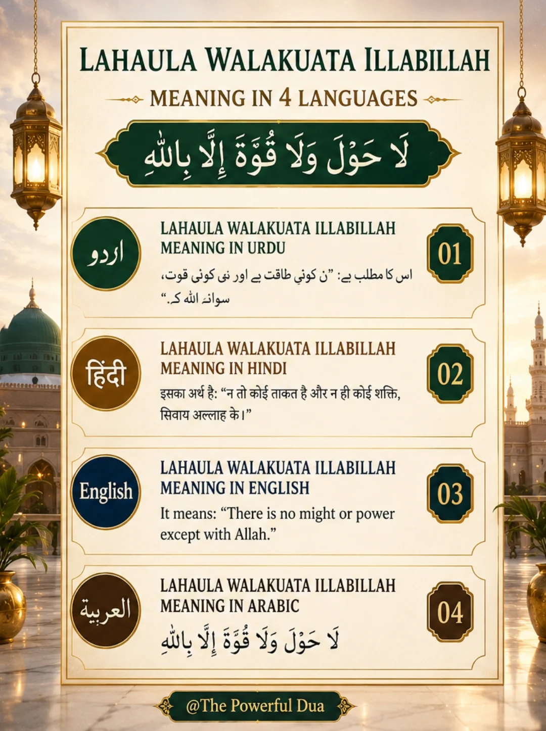 what does lahaula walakuata illabillah meaning