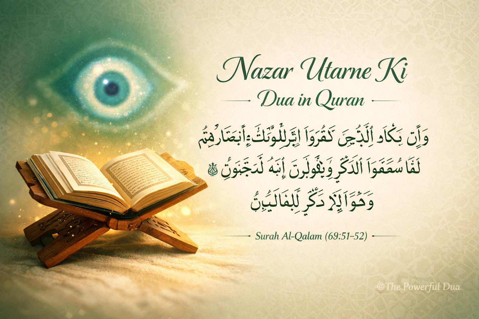 nazar utarne ki dua in quran