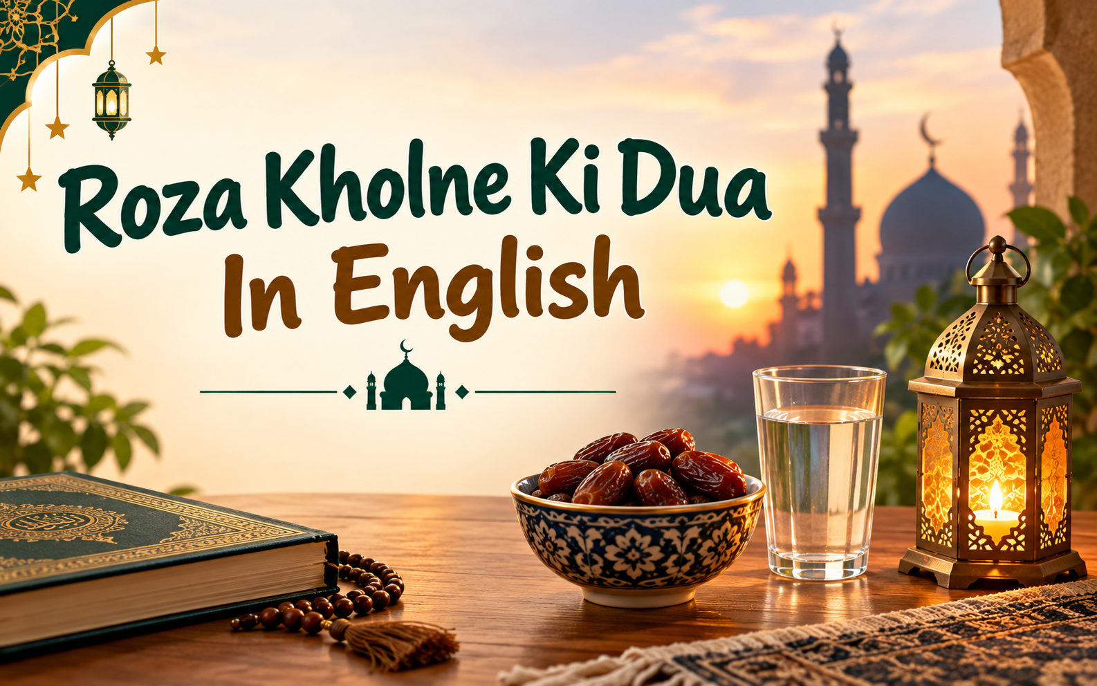 Roza Kholne Ki Dua In English